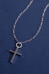 Moissanite Cross Pendant Platinum-Plated Necklace Moissanite - Tophatter Daily Deals