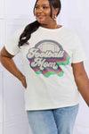 Simply Love Full Size FOOTBALL MOM Graphic Cotton Tee Women's T-Shirts - Tophatter Daily Deals