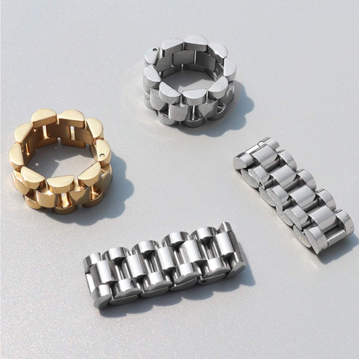 Plated Titanium Steel Ring Rings - Tophatter Daily Deals