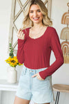 Double Take Lace Crochet Long Sleeve Top Women's T-Shirts - Tophatter Daily Deals