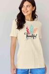 Simply Love Full Size THANKFUL Graphic T-Shirt Women's T-Shirts - Tophatter Daily Deals