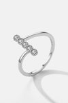 925 Sterling Silver Five Zircon Stones Ring Rings - Tophatter Daily Deals