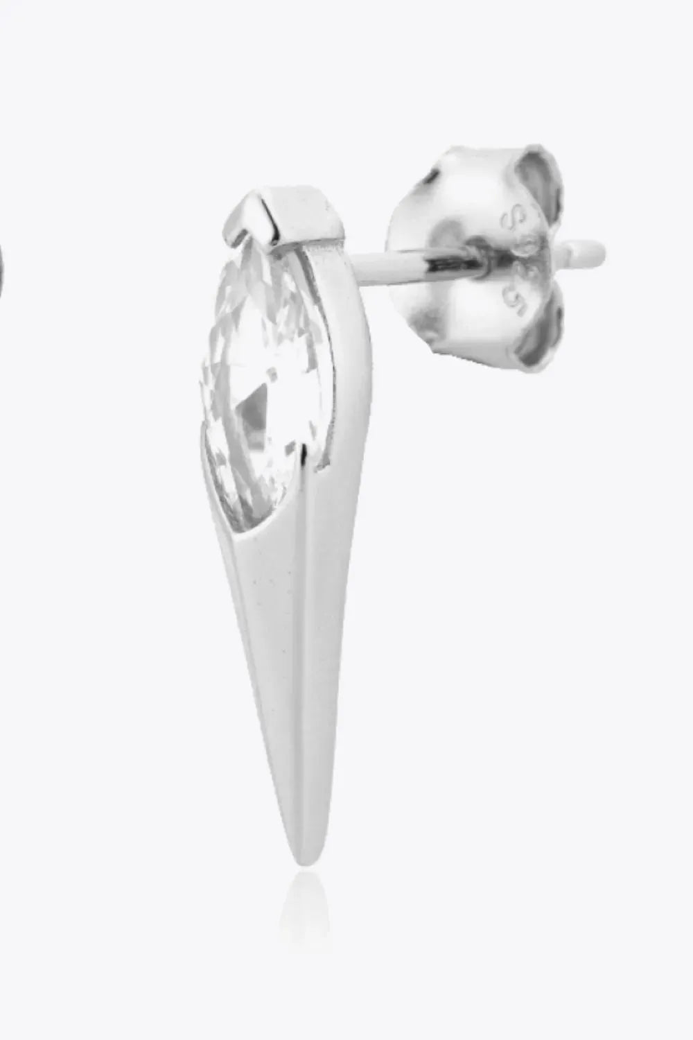Zircon Decor 925 Sterling Silver Earrings Earrings - Tophatter Daily Deals