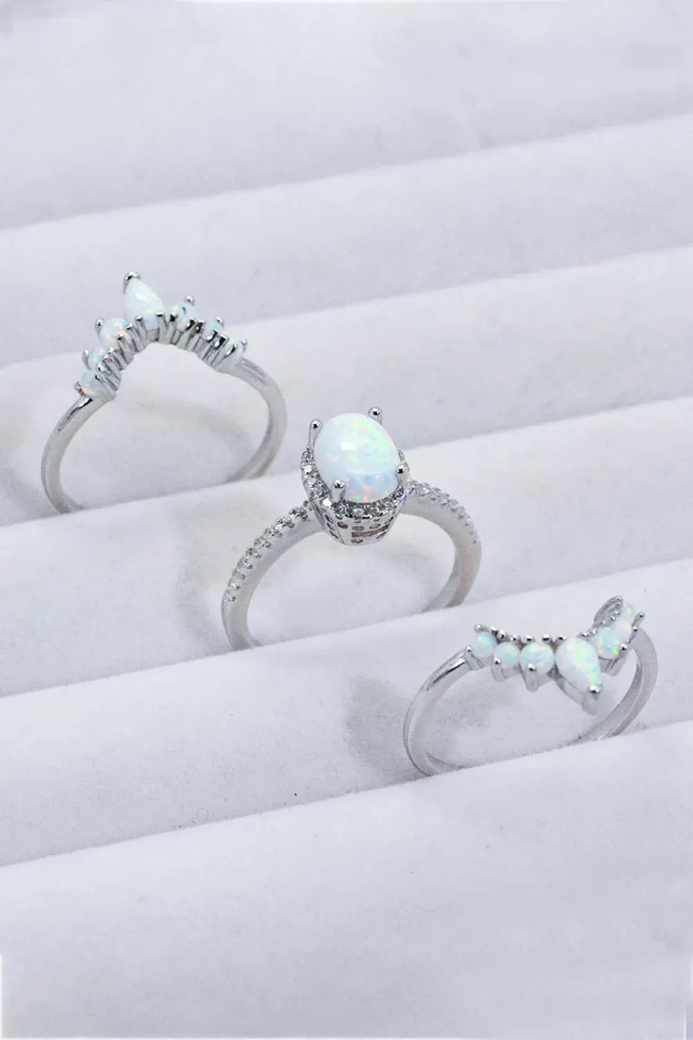 925 Sterling Silver Opal Ring Opal - Tophatter Daily Deals