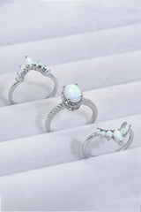 925 Sterling Silver Opal Ring Opal - Tophatter Daily Deals