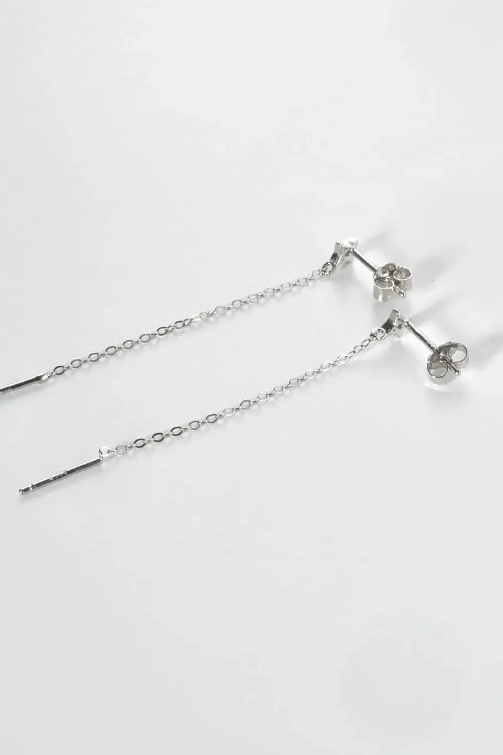 Inlaid Zircon Long Chain Stud Earrings Earrings - Tophatter Daily Deals