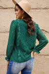 Lace Crochet V-Neck Flounce Sleeve Top Blouses - Tophatter Daily Deals