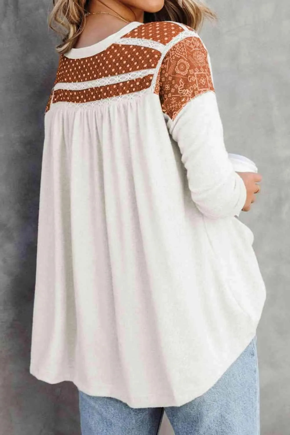 Round Neck Printed Shoulder T-Shirt Women's T-Shirts - Tophatter Daily Deals
