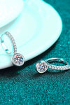 1 Carat Moissanite Rhodium-Plated Drop Earrings Moissanite - Tophatter Daily Deals