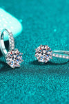 4 Carat Moissanite 925 Sterling Silver Earrings Moissanite - Tophatter Daily Deals