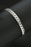 Stainless Steel Curb Chain Bracelet Silver One Size Bracelets - Tophatter Daily Deals