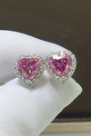 2 Carat Moissanite Heart-Shaped Earrings Moissanite - Tophatter Daily Deals