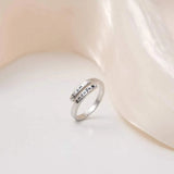 925 Sterling Silver Engraved Bypass Ring Silver 7 Rings - Tophatter Daily Deals
