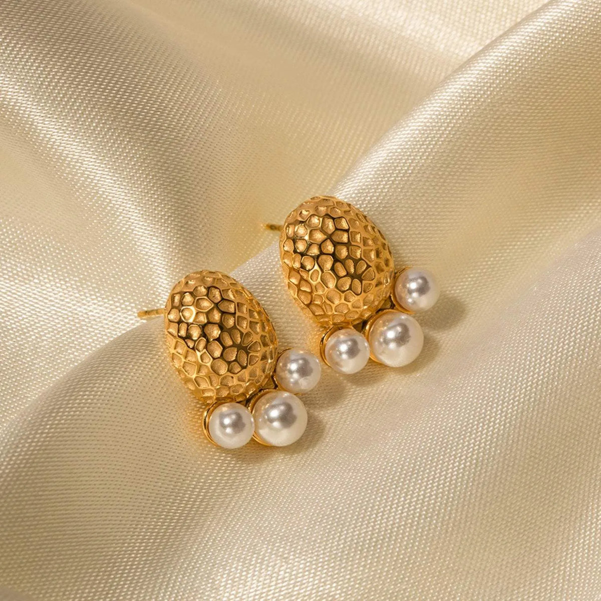 Imitation Pearl Stainless Steel Stud Earrings Earrings - Tophatter Daily Deals