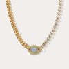 Inlaid Zircon Brass Evil Eye Shape Necklace Gold One Size Necklaces - Tophatter Daily Deals