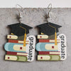 School Theme Wooden Dangle Earrings Style F One Size Earrings - Tophatter Daily Deals