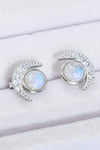 925 Sterling Silver Moonstone Stud Earrings Moonstone - Tophatter Daily Deals