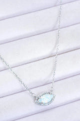 18k Rose Gold-Plated Opal Pendant Necklace Opal - Tophatter Daily Deals