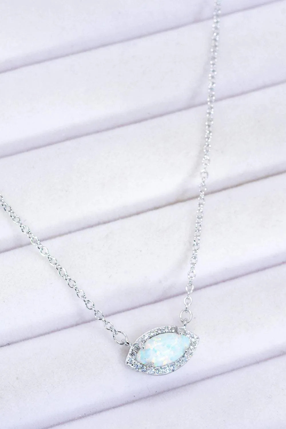 18k Rose Gold-Plated Opal Pendant Necklace Opal - Tophatter Daily Deals