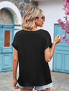 V-Neck Cuffed Blouse Blouses - Tophatter Daily Deals