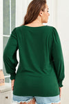 Plus Size Square Neck Lantern Sleeve T-Shirt Women's T-Shirts - Tophatter Daily Deals