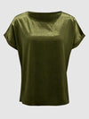 Round Neck Short Sleeve T-Shirt Women's T-Shirts - Tophatter Daily Deals