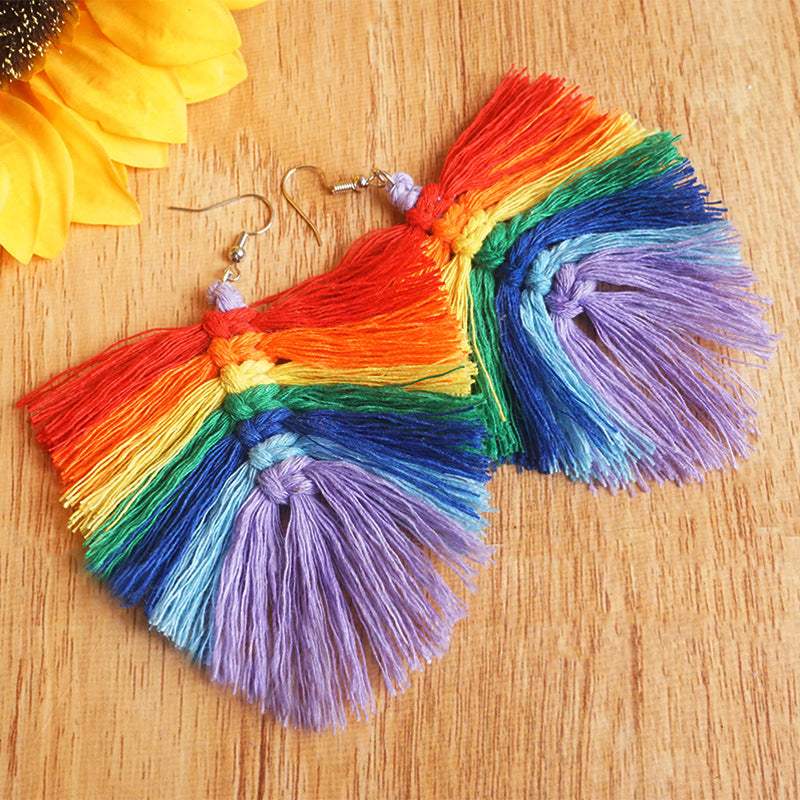 Tassel Detail Drop Earrings Style C One Size Earrings - Tophatter Daily Deals