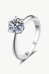 1.5 Carat Moissanite Adjustable Ring Silver Moissanite - Tophatter Daily Deals