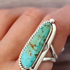 Artificial Turquoise Alloy Ring Rings - Tophatter Daily Deals