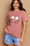 Simply Love Full Size BOO BEES Graphic Cotton T-Shirt Women's T-Shirts - Tophatter Daily Deals