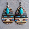 Artificial Turquoise Geometric Teardrop Earrings style C One Size Earrings - Tophatter Daily Deals