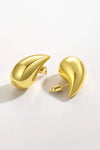 Water Drop Brass Earrings Gold Medium One Size Earrings - Tophatter Daily Deals