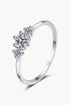 Dream Date Night Moissanite 925 Sterling Silver Ring Silver Moissanite - Tophatter Daily Deals