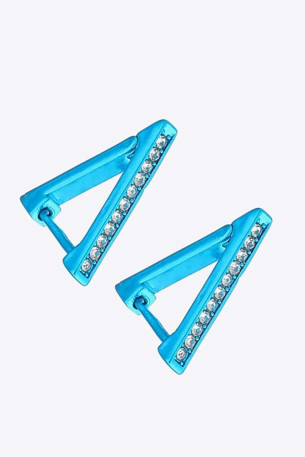 Rhinestone Triangle Copper Earrings Earrings - Tophatter Daily Deals