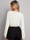 V Neck Crop Top Blouses - Tophatter Daily Deals