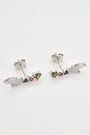 Zircon 925 Sterling Silver Earrings Earrings - Tophatter Daily Deals