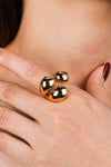 On My Mind 18K Gold Plated Open Ring Gold Rings - Tophatter Daily Deals