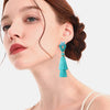 Tassel Bead Stainless Steel Dangle Earrings Tiffany Blue One Size Earrings - Tophatter Daily Deals