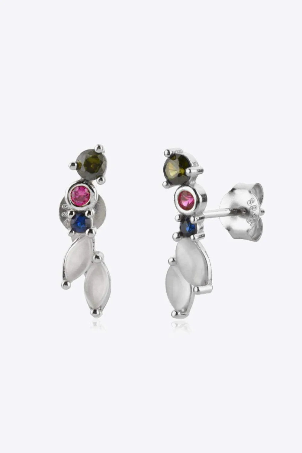 Zircon 925 Sterling Silver Earrings Earrings - Tophatter Daily Deals