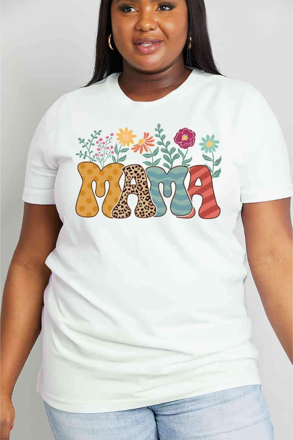 Simply Love Full Size MAMA Graphic Cotton Tee Women's T-Shirts - Tophatter Daily Deals