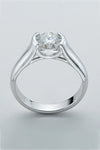 Looking Good 2 Carat Moissanite Platinum-Plated Ring - Tophatter Deals