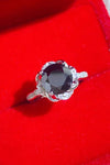 2 Carat Black Moissanite Floral Ring Moissanite - Tophatter Daily Deals