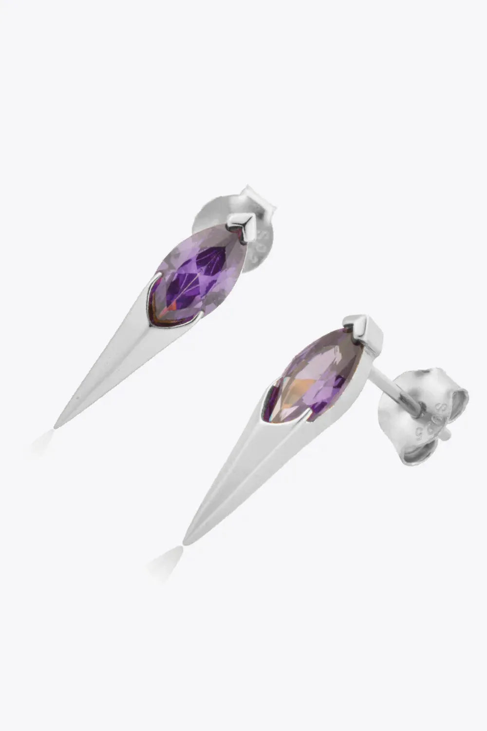 Zircon Decor 925 Sterling Silver Earrings Earrings - Tophatter Daily Deals