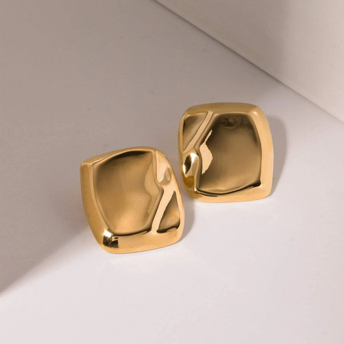 Stainless Steel Square Stud Earrings Earrings - Tophatter Daily Deals