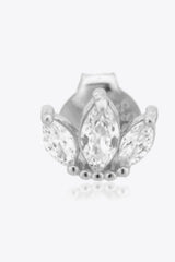 925 Sterling Silver Zircon Decor Stud Earrings Earrings - Tophatter Daily Deals