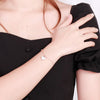Inlaid Rhinestone Titanium Steel Heart Bracelet Bracelets - Tophatter Daily Deals