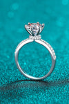 925 Sterling Silver 2 Carat Moissanite Ring Moissanite - Tophatter Daily Deals