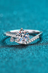 On My Mind 925 Sterling Silver Moissanite Ring Moissanite - Tophatter Daily Deals