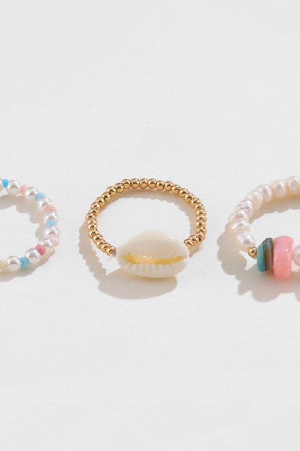 3-Piece Ocean Element Ring Set Rings - Tophatter Daily Deals