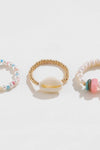 3-Piece Ocean Element Ring Set Rings - Tophatter Daily Deals